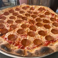 vegan pepperoni pizza at Zeppa's New York Pizza in Ellsworth