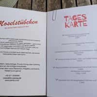 Jetzt auch mit Tageskarte. at Moselstübchen in Cologne