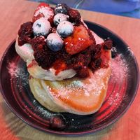 Berry pancakes  at HAUS in Manchester