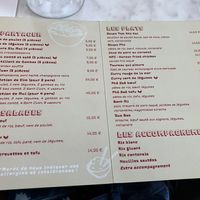 Menu , warning, one of the starters is only veggie   at Camargue Social Club in Arles