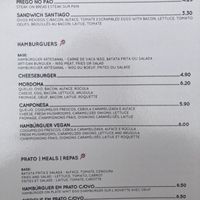 La carta   at Encanto das Mordomas Café in Viana Do Castelo