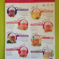 Fruit smoothie menu at L Edy Pizza in Ponte Tresa