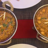 Baingan Ka Bharta (left) and Channa Masala (right)  at Royal Indian Cuisine in Lagos