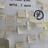 inspo wall   at Ain Cafe in Cologne