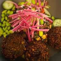 Poke Bowl with Chickpea Patties at The Table At Crate in Oak Brook