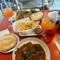 Moussaka und falafel platte  at Café NIL in Vienna