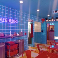 Inside seating at Dale and Dollops in Ocean Grove