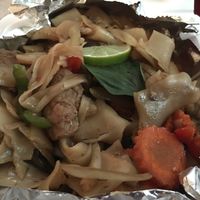 spicy noodles with soy pepper steak  at Thai Heritage & Vegan - Nob Hill in Albuquerque