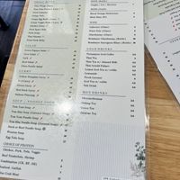 Physical menu. (Online has more well marked vegan options).   at Basil and Co in Diamond Bar