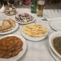 Our mezze meal  at Brouklis Grill Taverna in Corfu