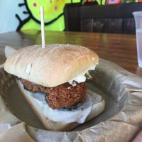 My husband had the Wendy’s Pickle sandwich and loved it.  at Green New American Vegetarian in Tempe