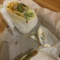 best thing on the menu - ranchero with buffalo wings instead of bbq add avocado. note- tiny wrap, this will not fill any adult up at Green New American Vegetarian in Tempe