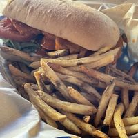 Spicy Po Boy with Fries  at Green New American Vegetarian in Tempe