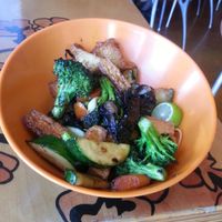 Drunken Mongolian bowl with noodles at Green New American Vegetarian in Tempe