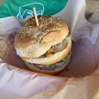 Big WAC double cheeseburger.  at Green New American Vegetarian in Tempe