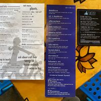 Menu back at Green New American Vegetarian in Tempe