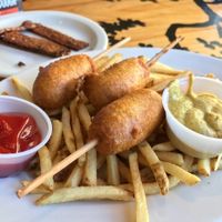 Mini Corn Dog (special; not on regular menu) at Green New American Vegetarian in Tempe