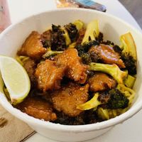 Orange Chickn with Broccoli  at Green New American Vegetarian in Tempe