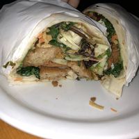Peanut Chicken Garden Burrito  at Green New American Vegetarian in Tempe