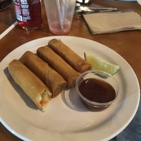 Delicious egg less rolls at Green New American Vegetarian in Tempe