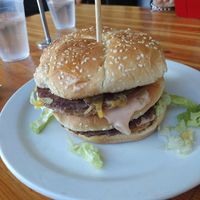 Award winning ‘Big Wac’ burger  at Green New American Vegetarian in Tempe