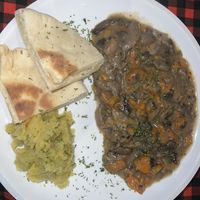 Vegetable Stroganoff with mash potatoes and nice bread   at City Grill in Yogyakarta