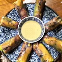 'tempeh' rolls, forgot to take photo of the salad 🙈 at Thong Dong in Nha Trang