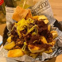 Loaded vegan chicken sateh at Bijzonder Frietwerk in Dordrecht