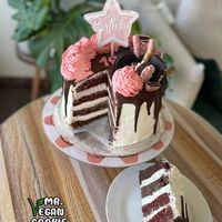 Birthday cake at Mr Vegan Cookie - Pre-order Only in Haifa