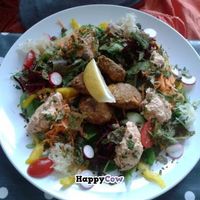 Fishless fishcakes at ORB Cafe in Edinburgh