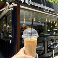 Perfect iced latte with soy milk at 202 °F - Alternative Coffee Brewing in Yerevan