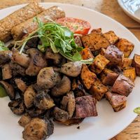 Vegan brunch at Brown Bag Cafe & Eco Shop in Skipton