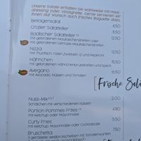 Menu with vegan salad at Zum Sternen in Ettlingen