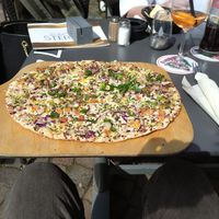 Der vegane Flammkuchen  at Zum Sternen in Ettlingen