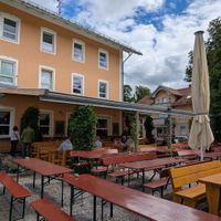 Beer garden at Braugasthof Falkenstein in Pfronten