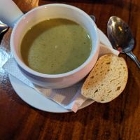 Soup & bread at Chef Rob's Gourmet Café in Hopkins