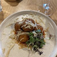 Vegan arancini  at Belair Hotel in Blackwood