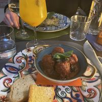 Polpette (vegan) and lasagna (veggie)  at MamaMomo - Cucina Ibrida & Cocktail Bar in Rome