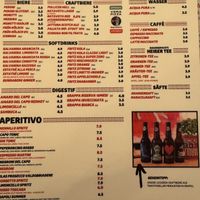 Menu (drinks).  at Nennillo in Bonn