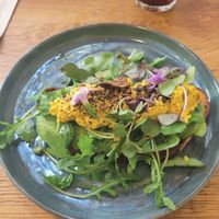 Avo toast at botànic in Barcelona