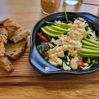 Spanish Shakshukha...with scrambled tofu at botànic in Barcelona