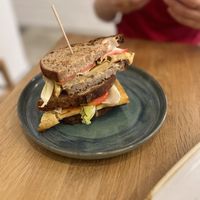 Tortilla sandwich   at botànic in Barcelona