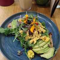 Avocado toast at botànic in Barcelona