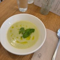 Melon & mint soup (from daily menu) at botànic in Barcelona