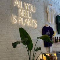 Love neon lights in a restaurant at botànic in Barcelona
