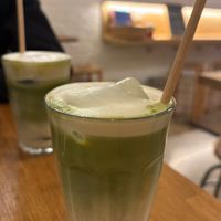 iced matcha   at botànic in Barcelona