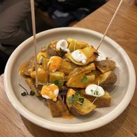 Patatas bravas  at botànic in Barcelona