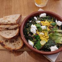 Spinach shakshuka at botànic in Barcelona