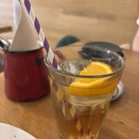 peach lemonade (tasted just like water) at botànic in Barcelona