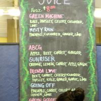 Nice choice of fresh juices. at Aloha 'Aina Juice Cafe in Lihue